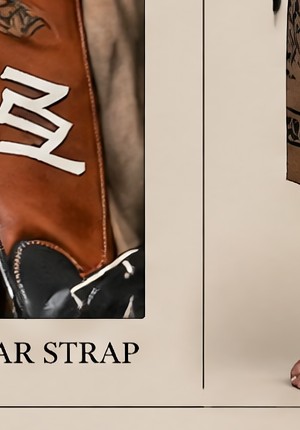 ʻAukai guitar strap detail.