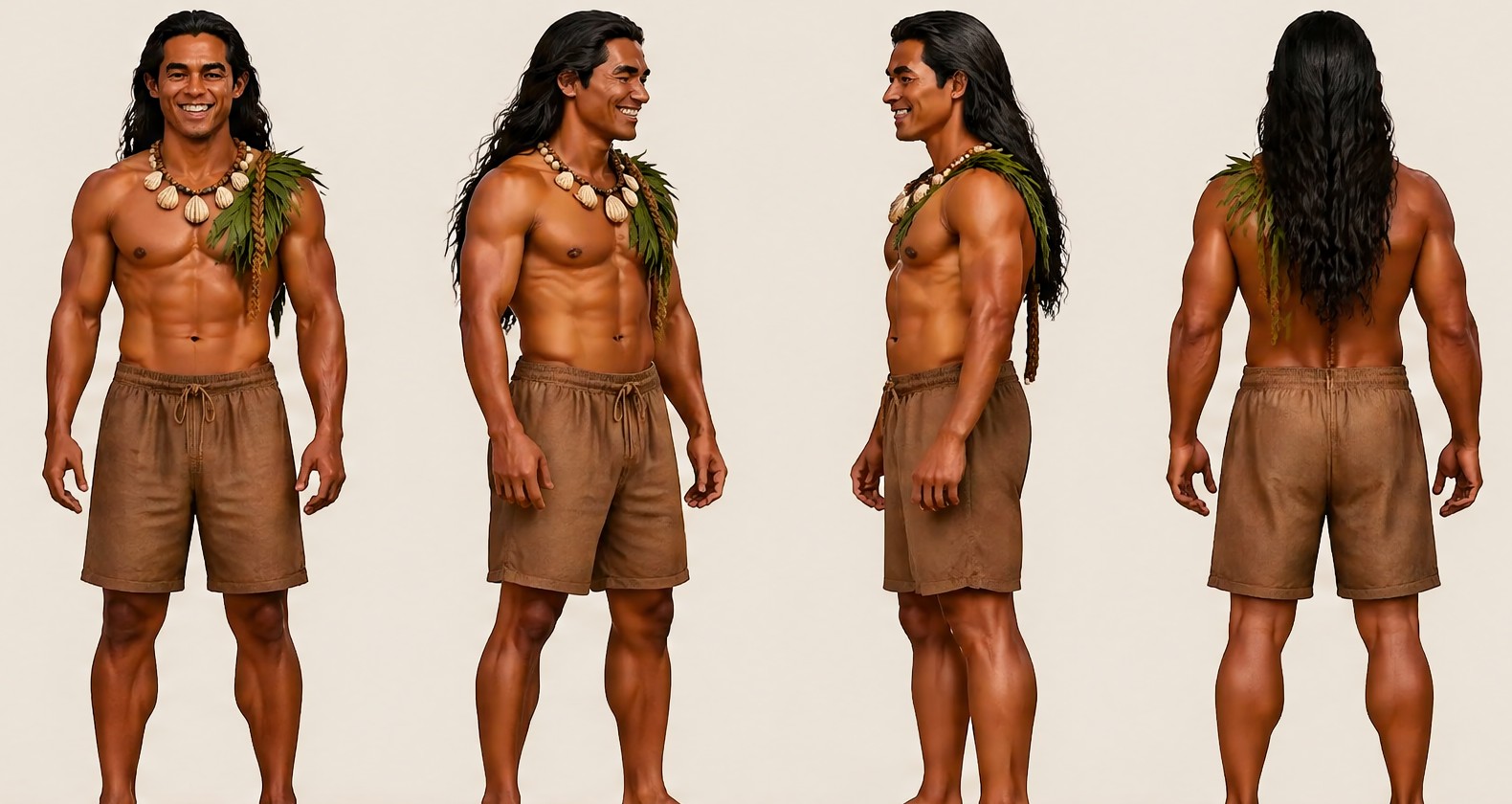 Full body turnaround reference of Kaimana.