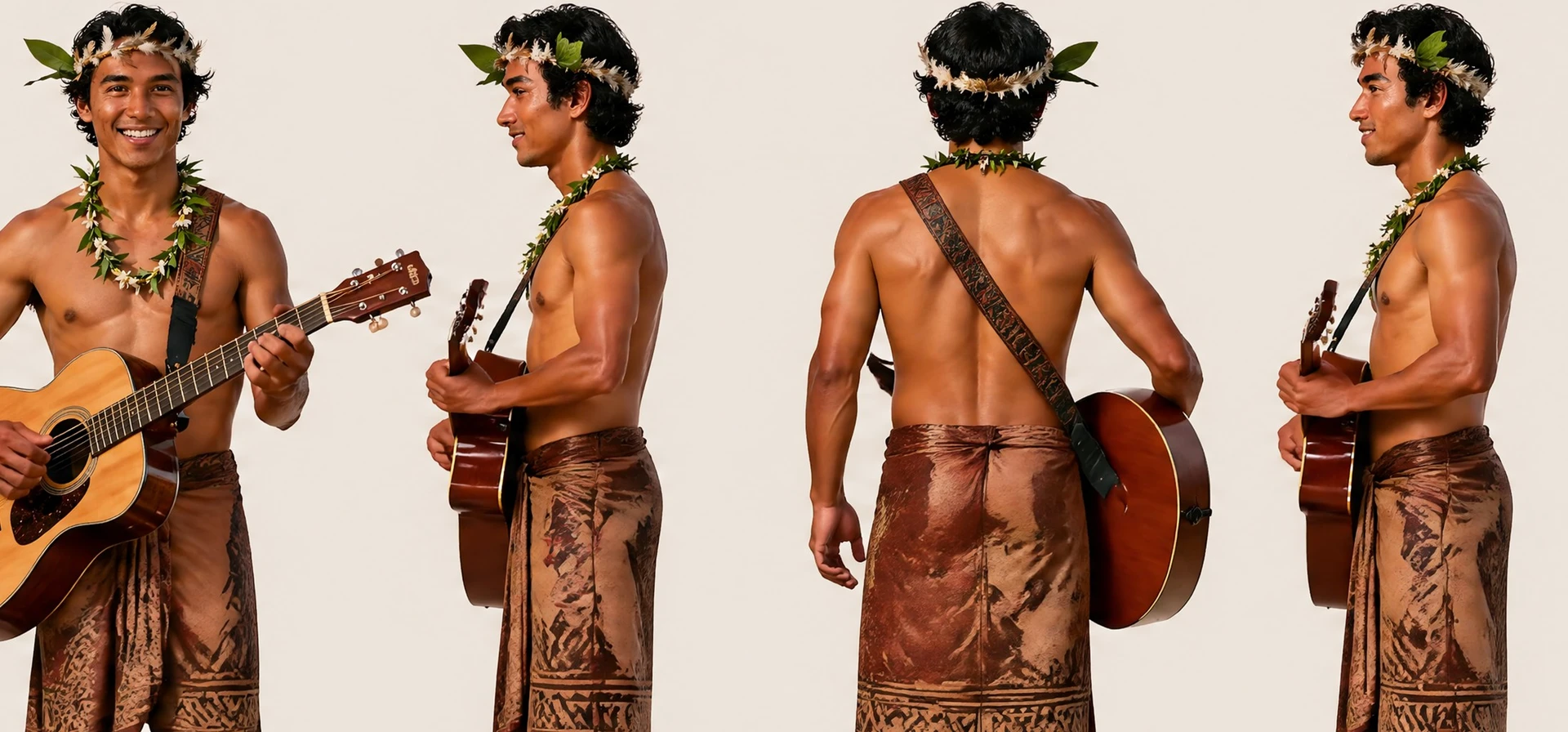 Makani full body turnaround with guitar.