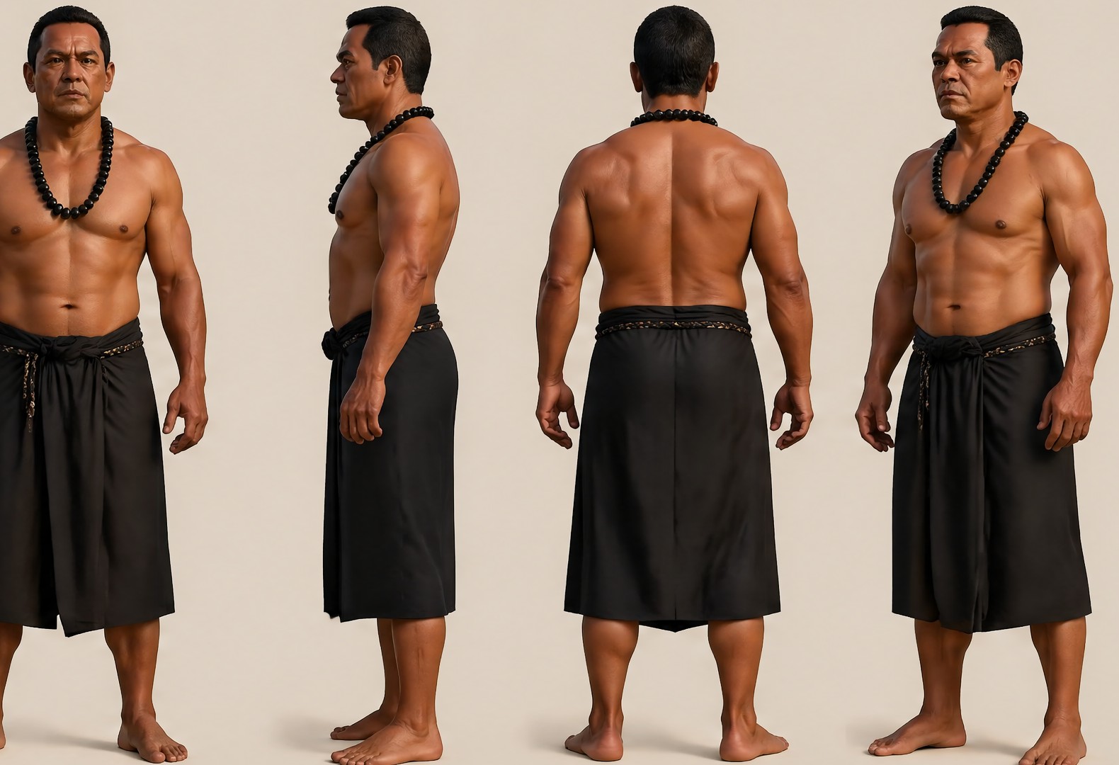 Full body turnaround reference of Makua Nui.