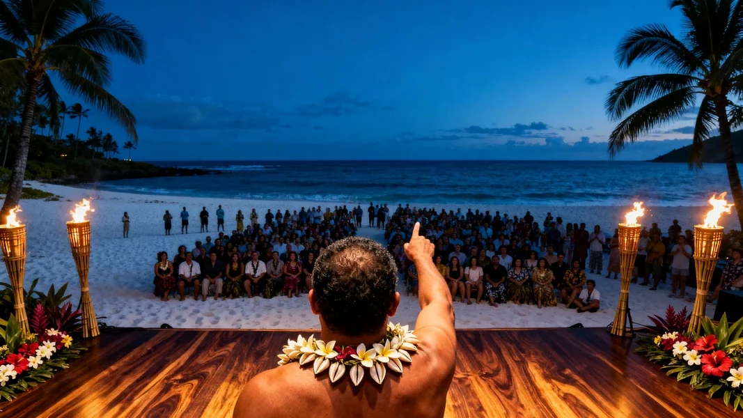 Kai Mana atmospheric performance image for the Electronic Press Kit