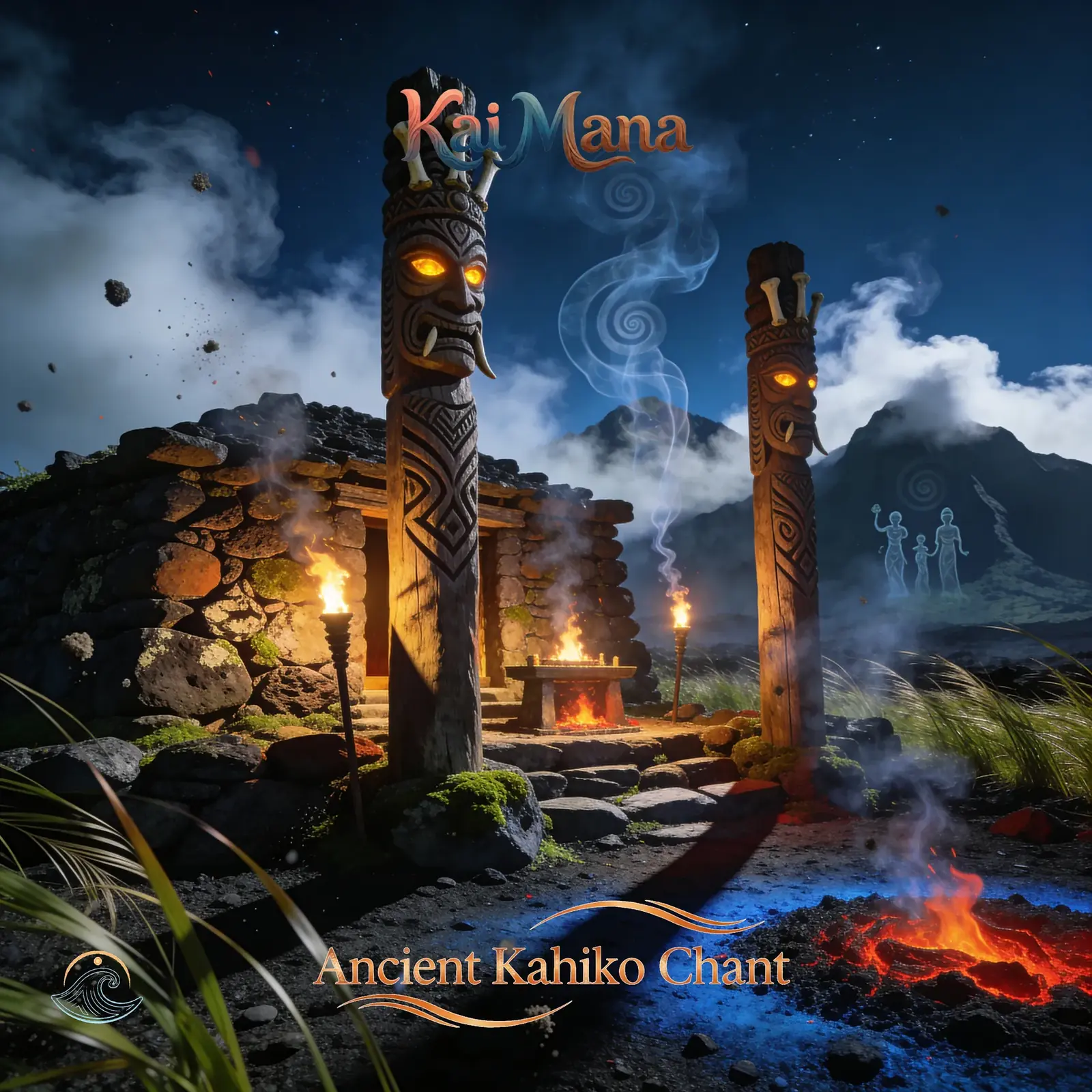 Ancient Kahiko Chant artwork by Kai Mana