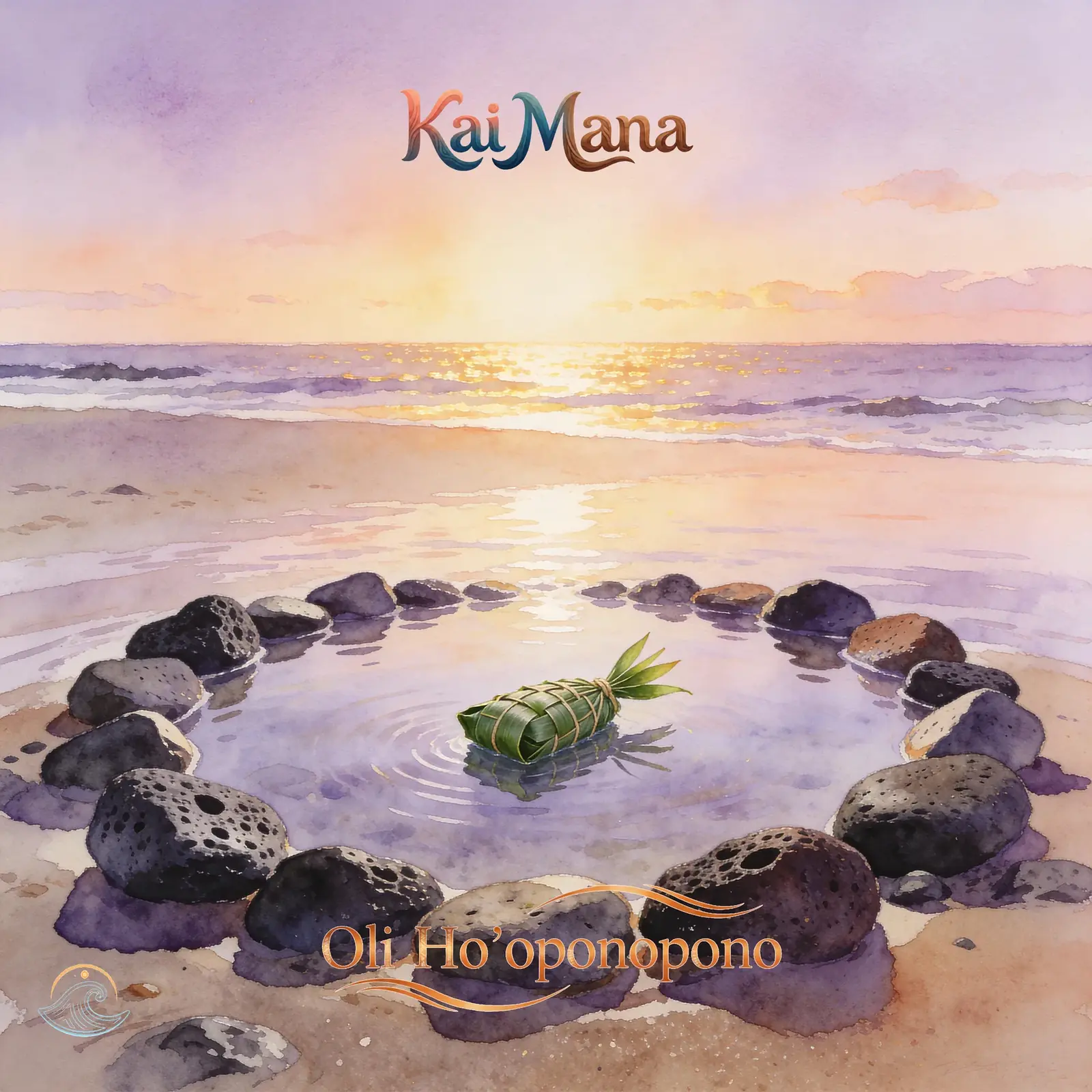 Oli Hoʻoponopono artwork by Kai Mana, reflecting peaceful, conclusive  Maui music themes