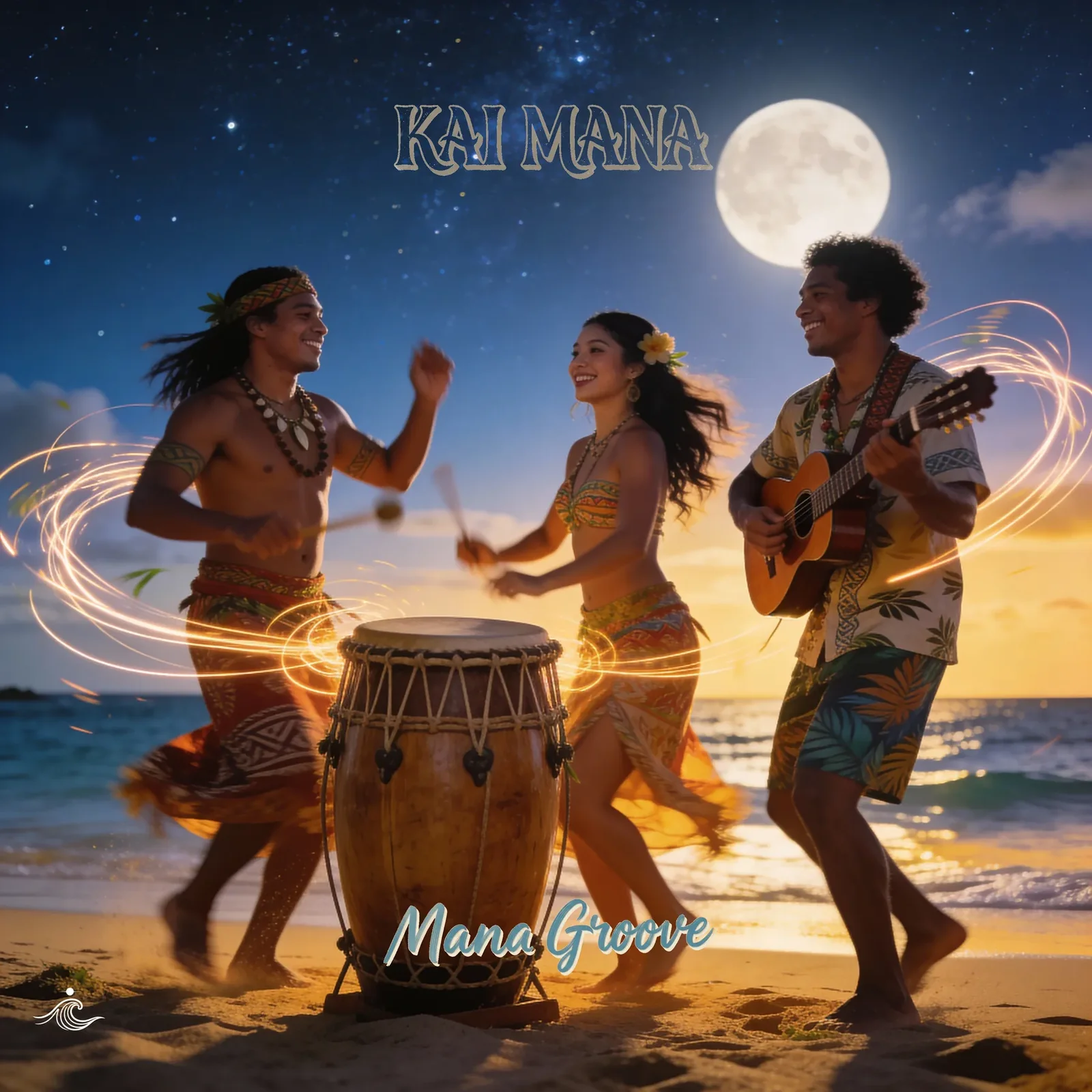 Mana Groove artwork by Kai Mana, reflecting mystical, cheeky  Maui music themes