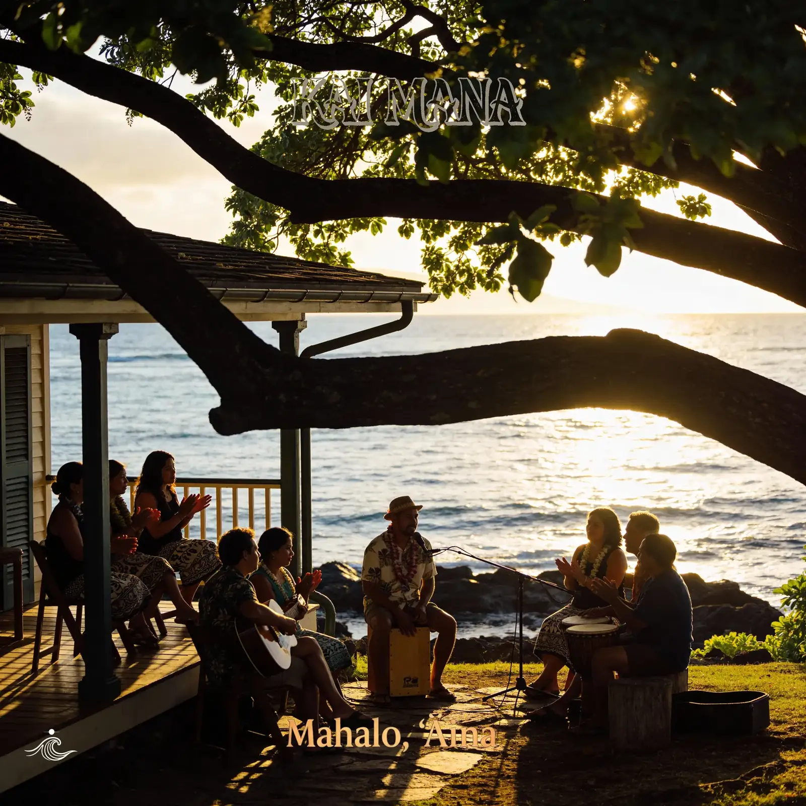 Mahalo ʻĀina artwork by Kai Mana, reflecting reverent, serene  Maui music themes
