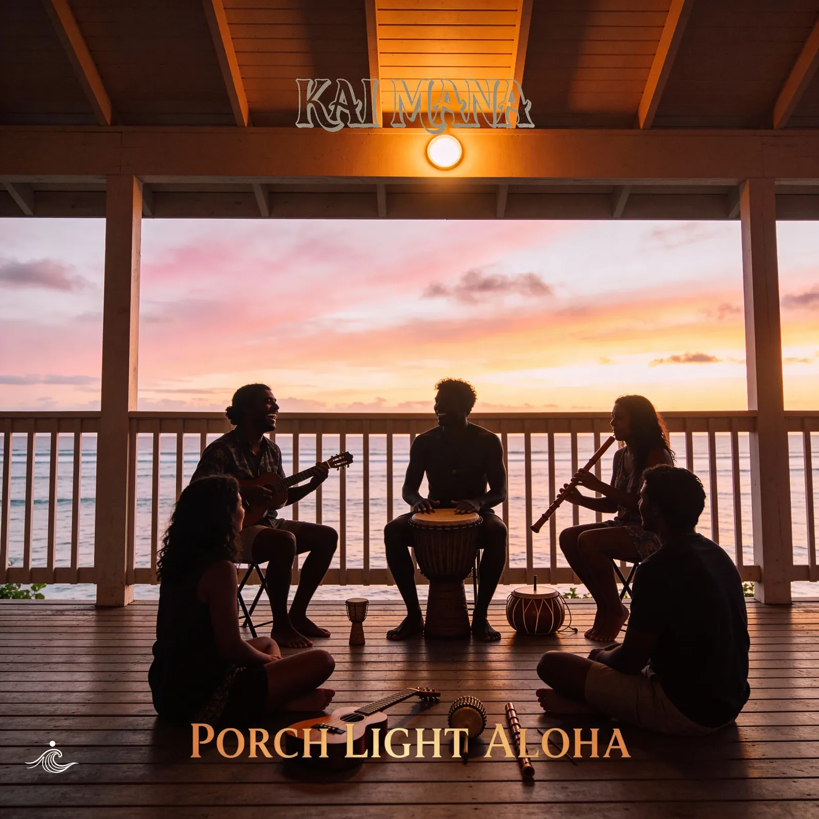 Porch Light Aloha artwork by Kai Mana, reflecting nostalgic, grounded  Maui music themes