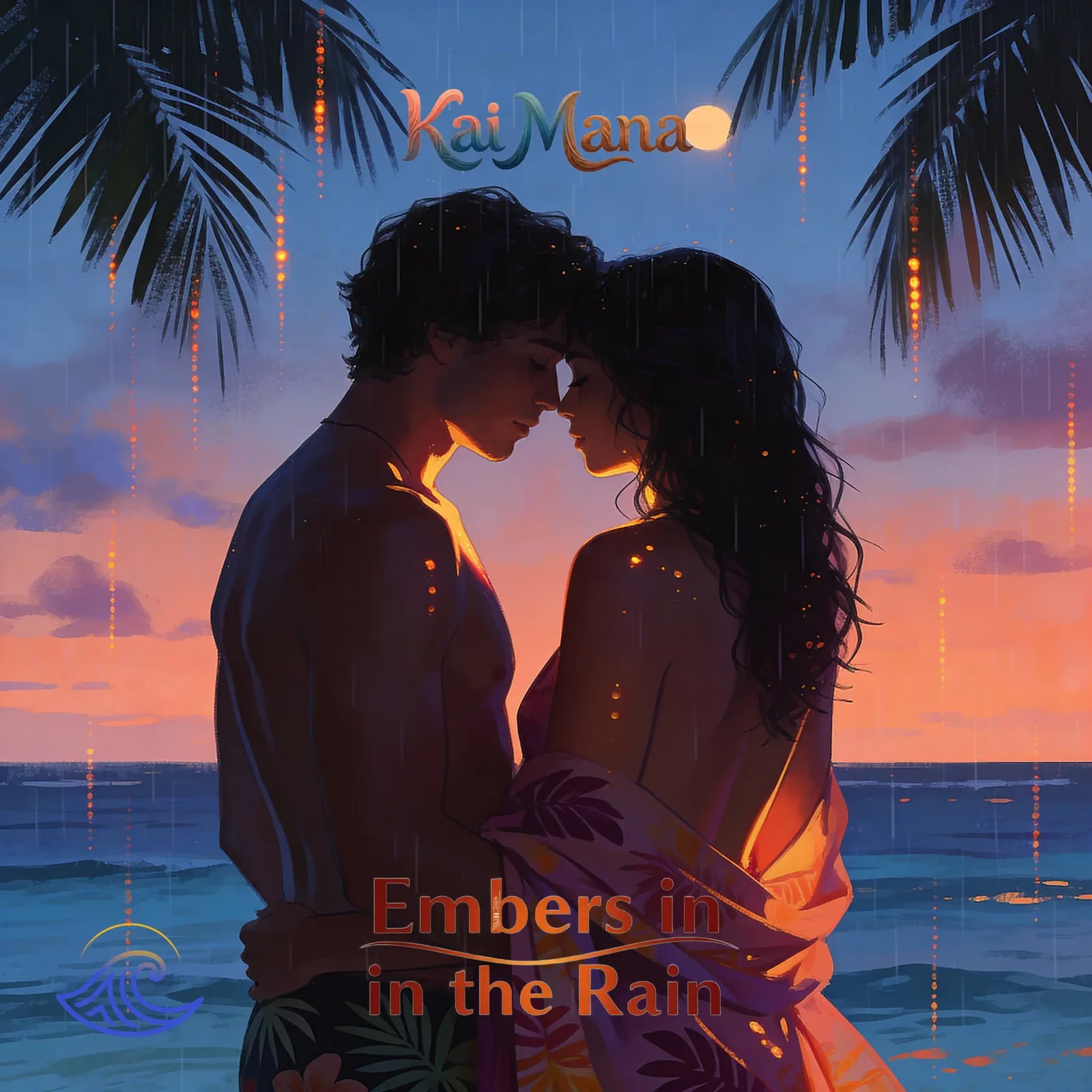 Embers in the Rain artwork by Kai Mana, reflecting intimate, atmospheric island soul, r&b Maui music themes