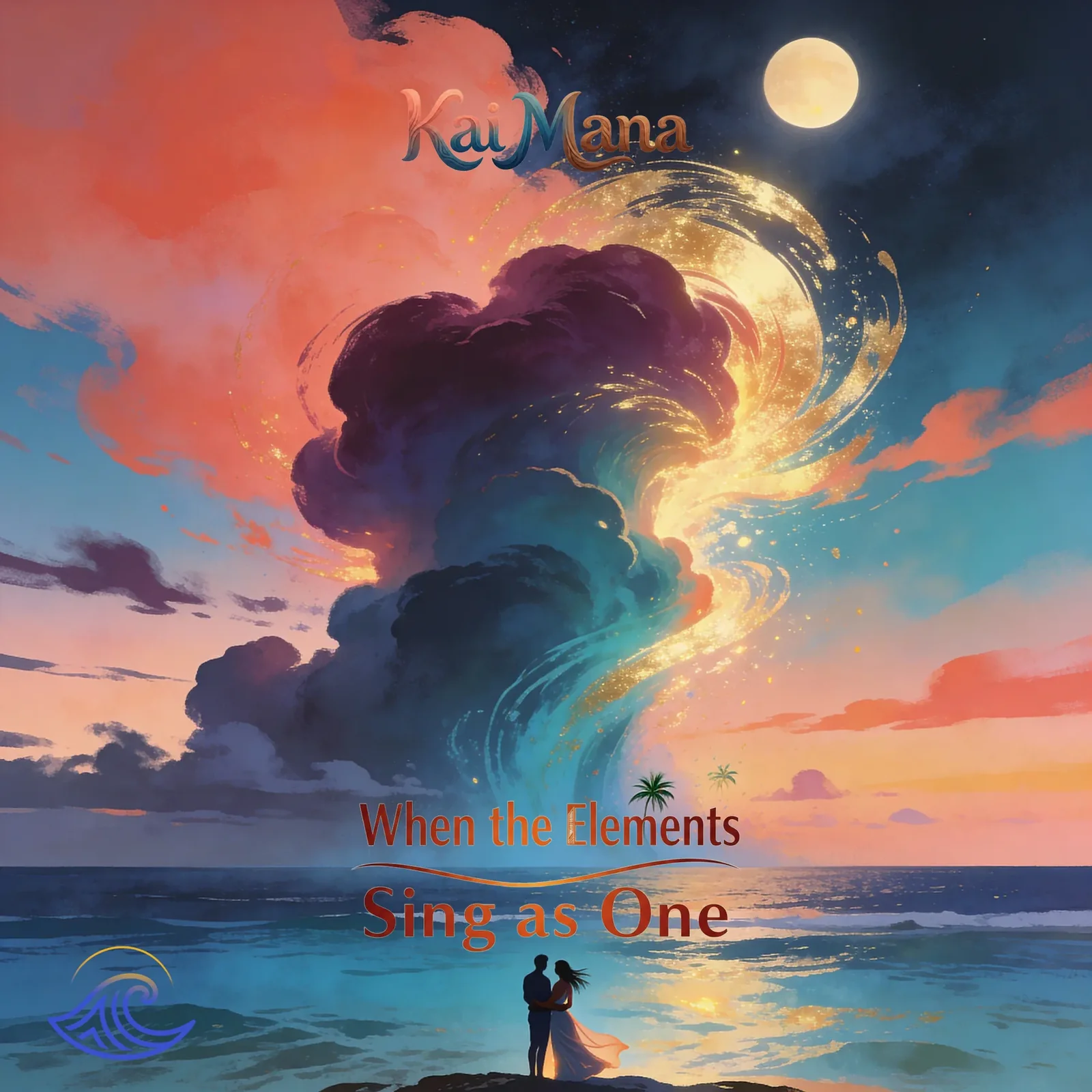 When the Elements Sing as One artwork by Kai Mana, reflecting harmonic, cosmic world fusion, tribal Maui music themes