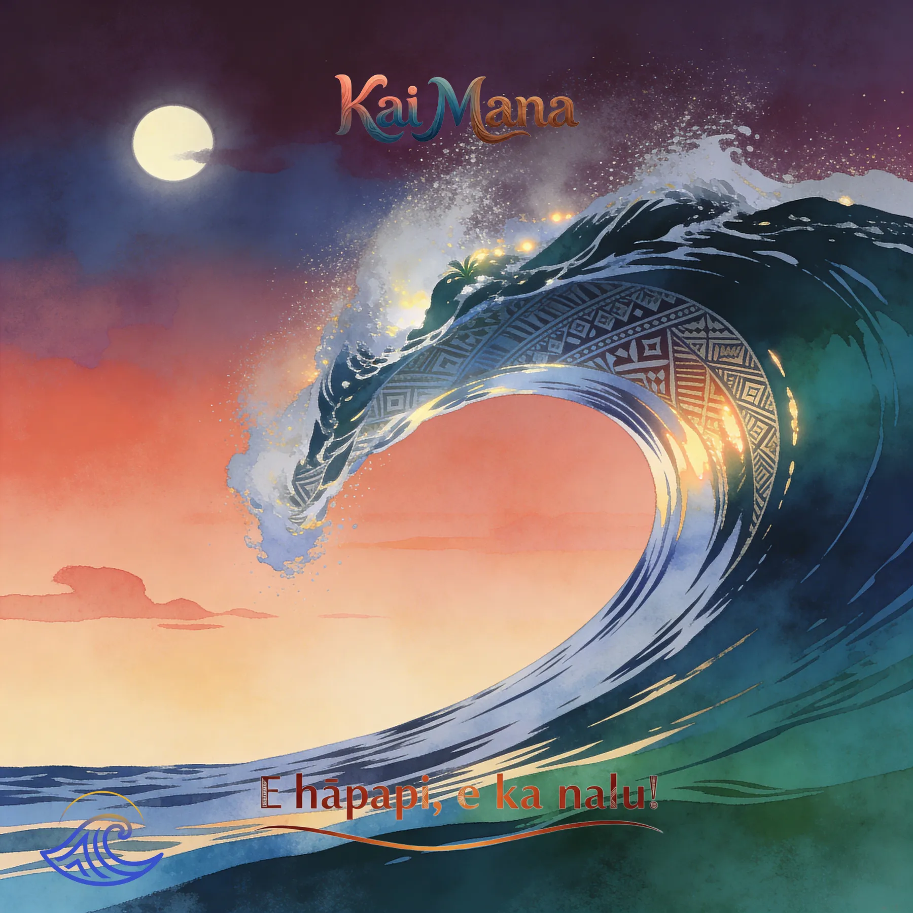 E hapai e ka nalu artwork by Kai Mana